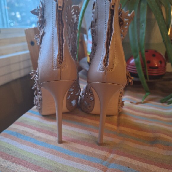 Nude peep toe booties - Picture 3 of 8